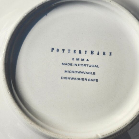 Pottery Barn Emma Beaded Stoneware Saucer Sets LOT of 4 - Picture 3 of 5